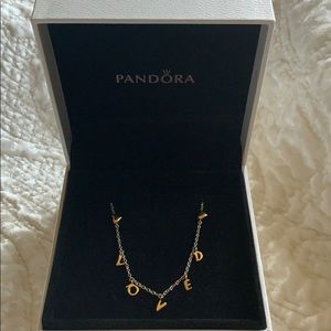 Pandora Loved Script Necklace